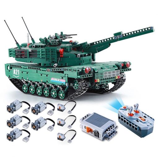 salon Ape play M1A2 Abrams Tank RC - 1498 Pieces With Controller - BrickArmyToys