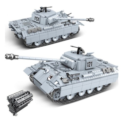M4A1 Sherman Tank – 726 Pieces + Weapons