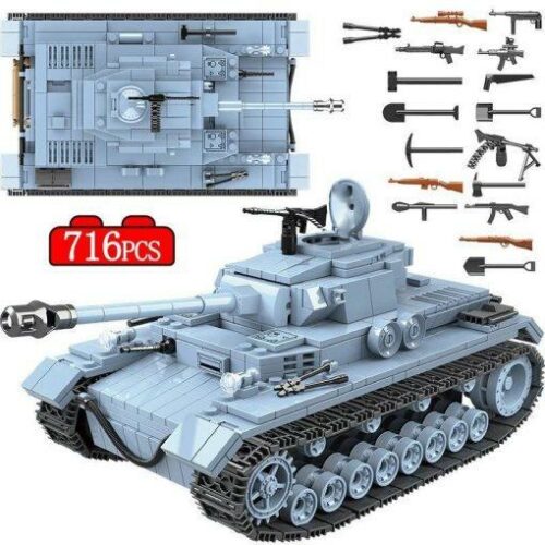 Tiger 131 German Battle Tank – 1018 Pieces + Weapons