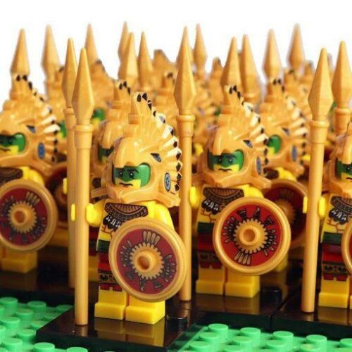 Aztec Army 21 Minifigures Pack + Spears - BrickArmyToys