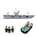 Military Aircraft Carrier with Hovercraft – 990 Pieces