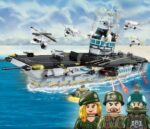 Tactical Espionage Aircraft Carrier with Planes and Boat – 1007 Pieces