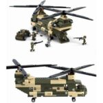 US Army Helicopter Cargo Playset – 520 Pieces