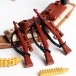 WW2 US Soldiers 6 Minifigures Pack with Cannons & Weapons
