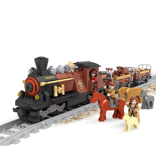 Steam Locomotive with Horses – 531 Pieces