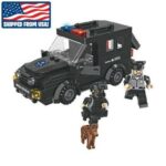 SWAT Jeep with 2 Soldiers & Dog -180 Pieces