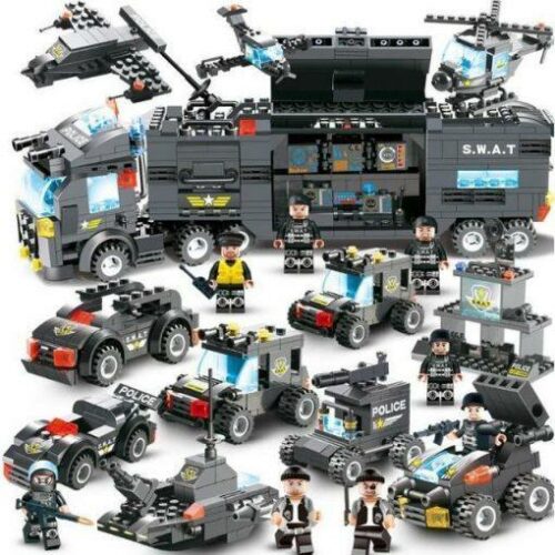 SWAT Playset 8in1 Truck/Vehicles – 647 Pieces