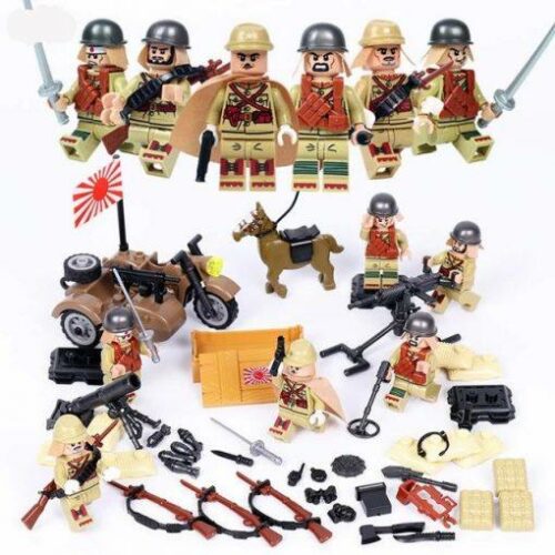 WW2 British Cavalry Soldiers 10 Minifigures Pack with Commander