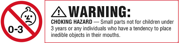 Choking hazard warning