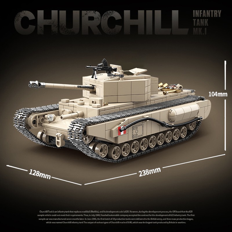 British Churchill MkII A22 Infantry Tank - 1031 Pieces