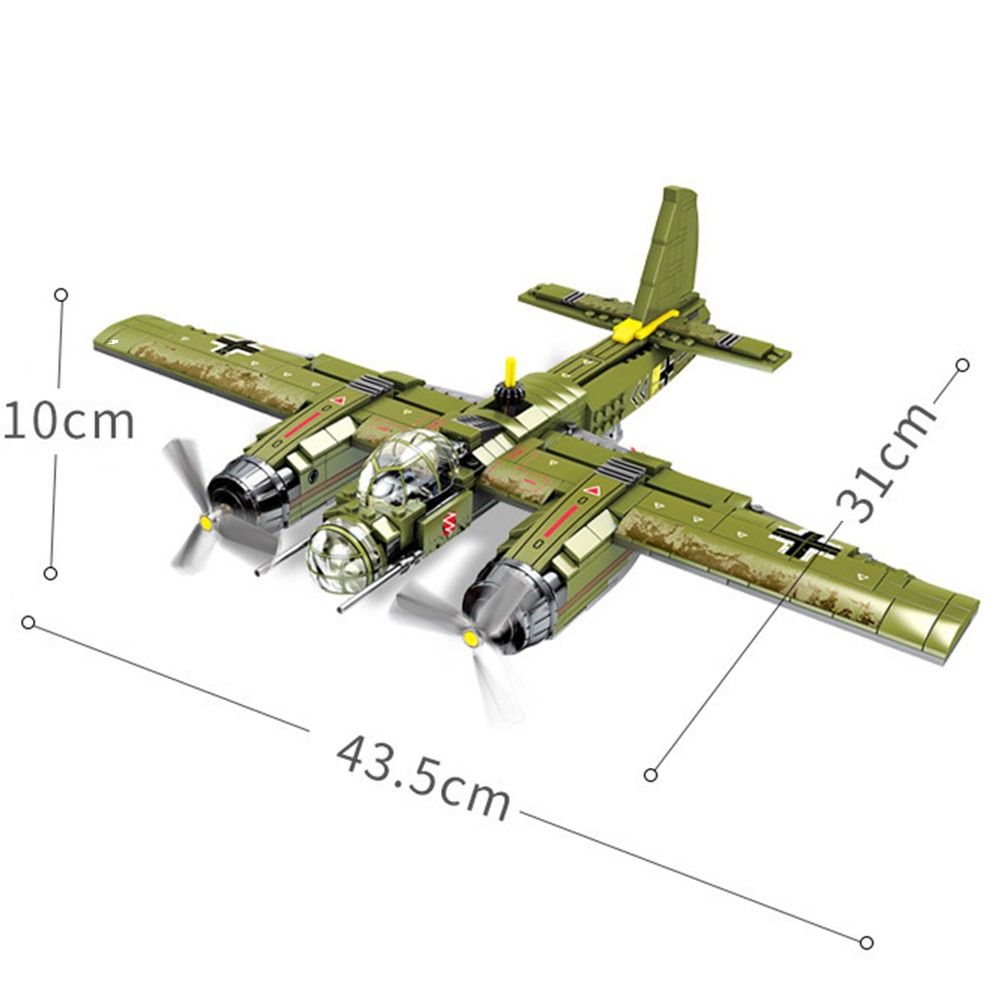 German WW2 Junkers Ju 88 Heavy Fighter - 559 Pieces