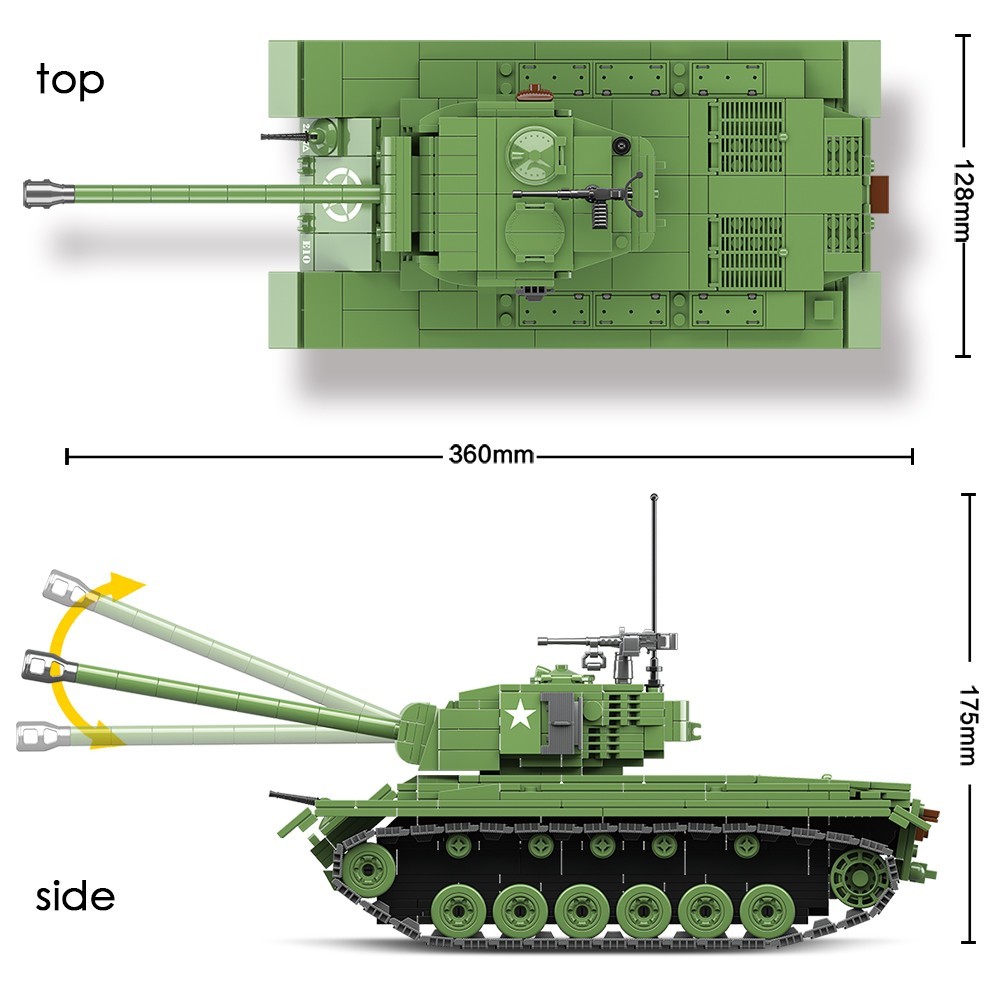 US M26 Pershing Heavy Tank - 1013 Pieces