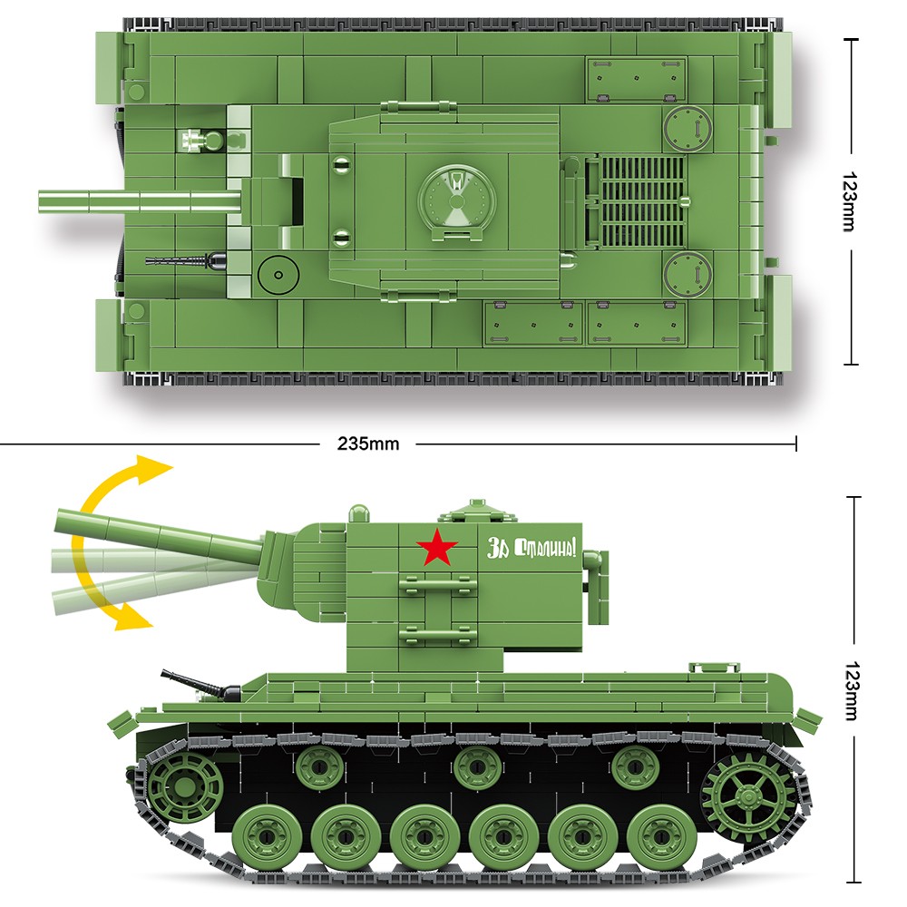 Soviet KV-2 Heavy Tank - 818 Pieces