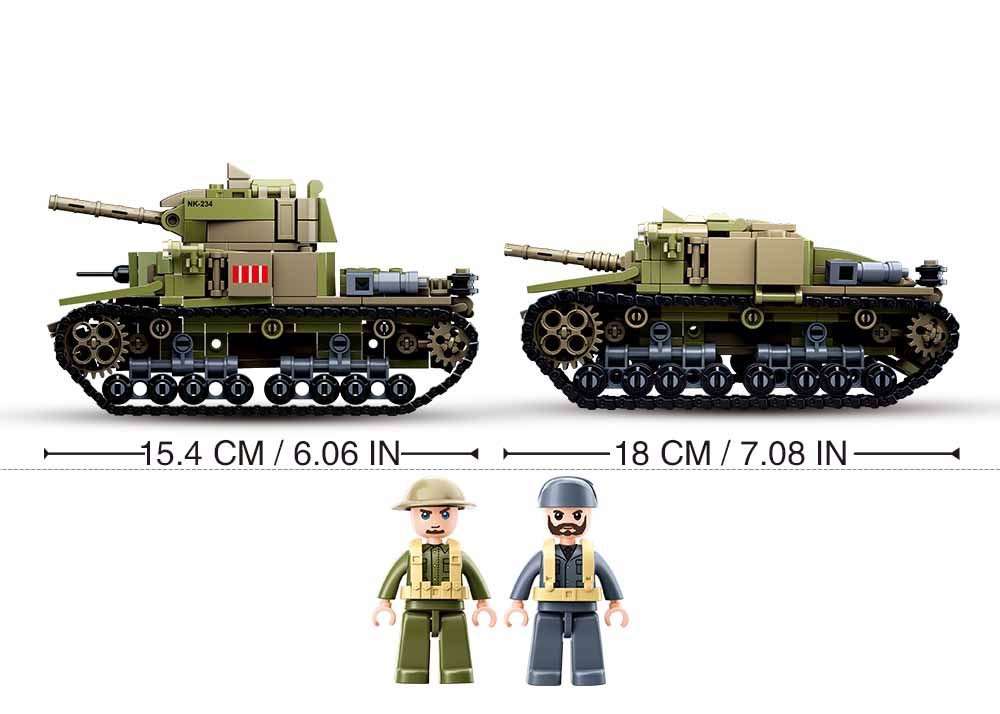 Italian M13/40 Medium Tank 2in - 463 Pieces