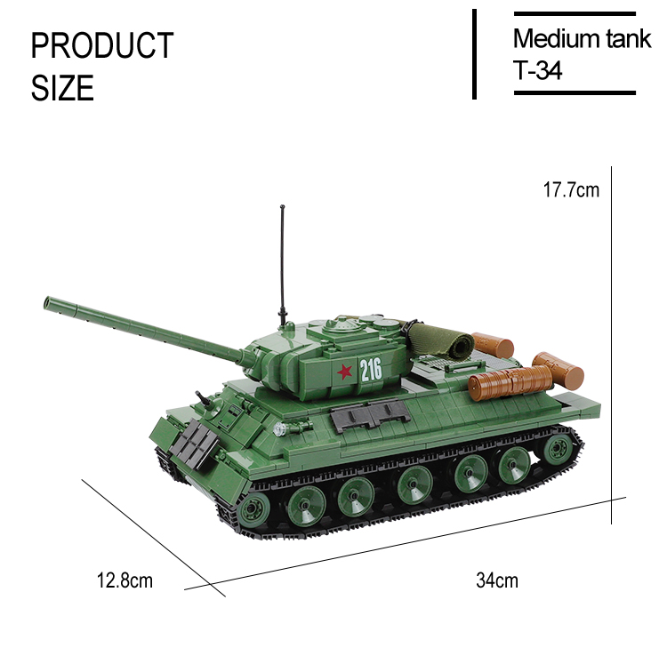 Soviet T-34 Medium Tank - 1113 Pieces