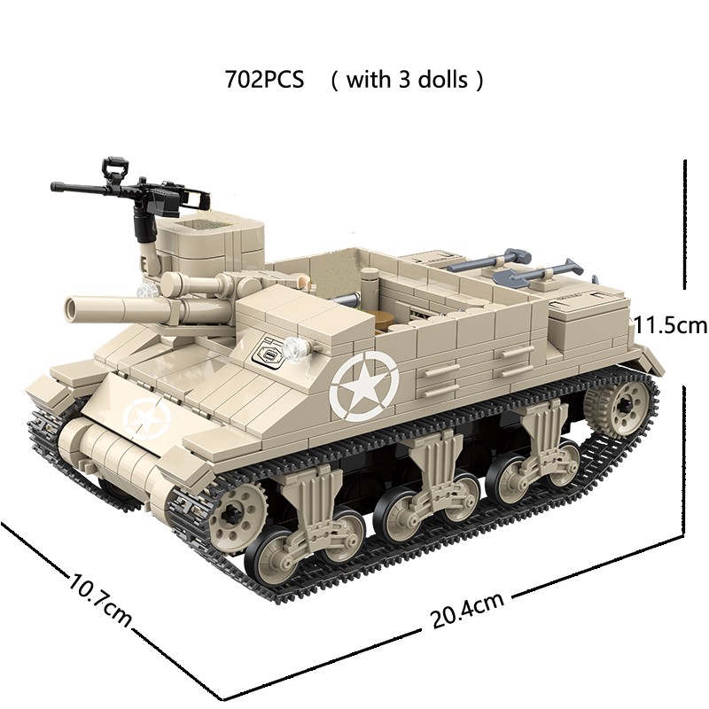 US M7 Priest Self-Propelled Gun - 702 Pieces