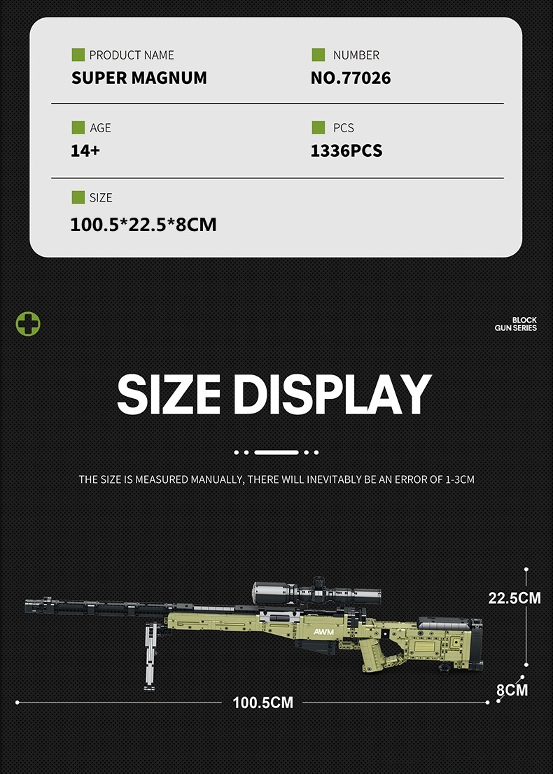 Accuracy International AWM Sniper Rifle - 1336 Pieces