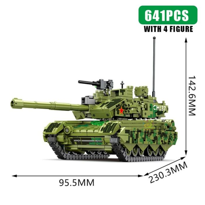 Chinese Type 99A Main Battle Tanks - 641 Pieces - BrickArmyToys