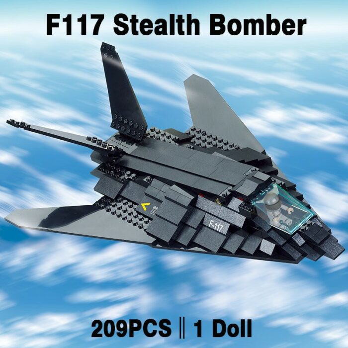 Lockheed F-117 Nighthawk Stealth Attack Aircraft – 209 Pieces