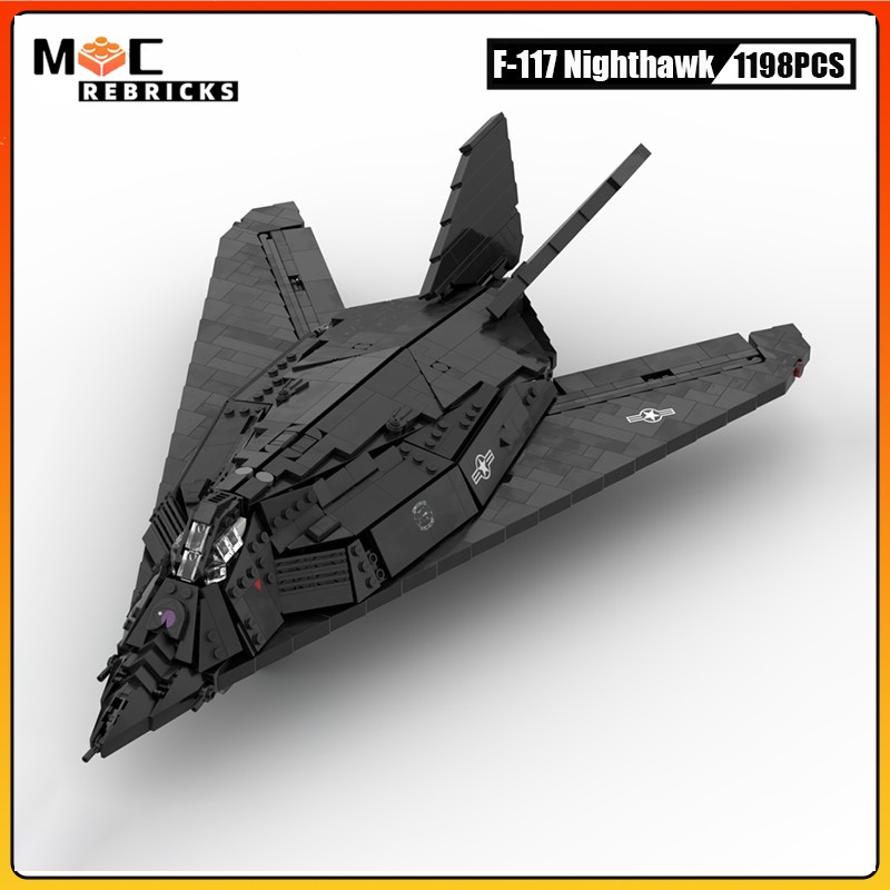 MOC Lockheed F-117 Nighthawk Stealth Attack Aircraft - 1134 Pieces