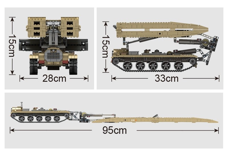 US M60 Armored Vehicle Launched Bridge  - 1155 Pieces