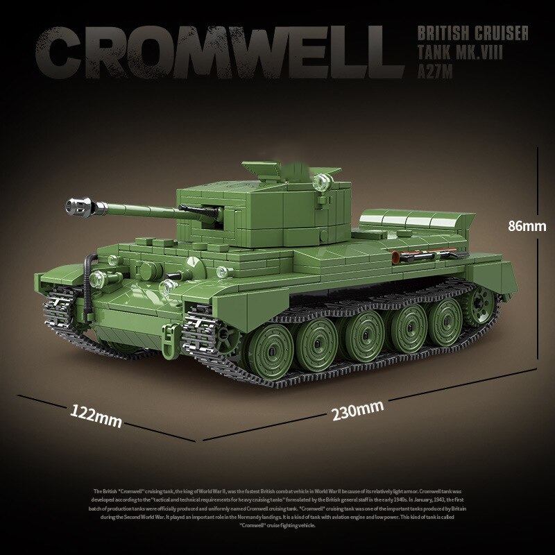 British WW2 Cromwell Mk VIII Cruiser Tank - 883 Pieces