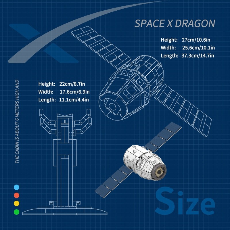 MOC SpaceX Dragon 1 - 816 Pieces