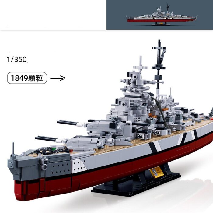 German WW2 Bismarck Battleship – 1849 Pieces