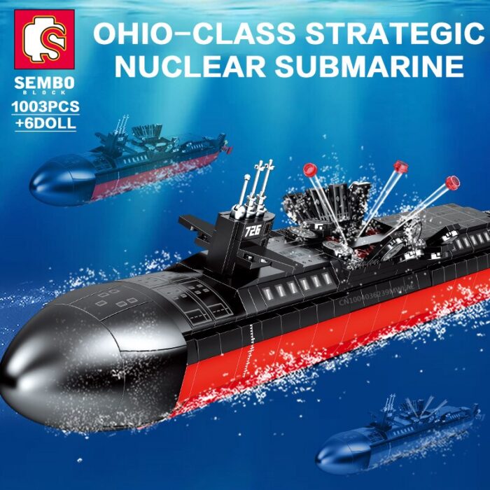 USS Ohio Nuclear-Powered Submarine -1003 Pieces